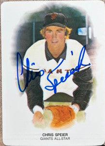 Chris Speier Signed 1984 Mother's Cookies Baseball Card - San Francisco Giants - PastPros