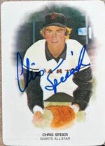 Chris Speier Signed 1984 Mother's Cookies Baseball Card - San Francisco Giants