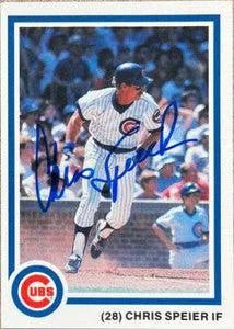 Chris Speier Signed 1985 7Up Baseball Card - Chicago Cubs