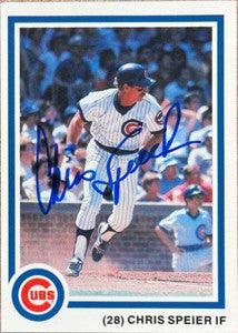 Chris Speier Signed 1985 7Up Baseball Card - Chicago Cubs - PastPros