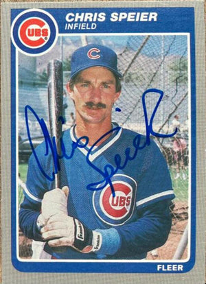 Chris Speier Signed 1985 Fleer Update Baseball Card - Chicago Cubs - PastPros