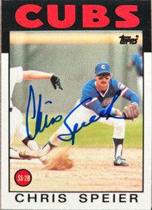 Chris Speier Signed 1986 Topps Tiffany Baseball Card - Chicago Cubs - PastPros