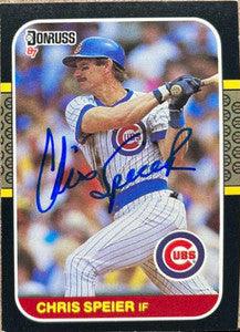 Chris Speier Signed 1987 Donruss Baseball Card - Chicago Cubs - PastPros