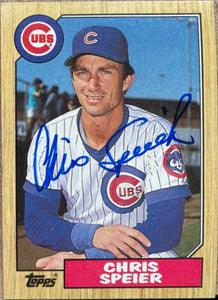 Chris Speier Signed 1987 Topps Baseball Card - Chicago Cubs - PastPros