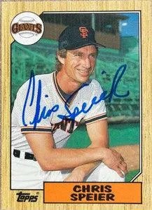 Chris Speier Signed 1987 Topps Traded Baseball Card - San Francisco Giants