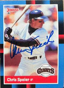 Chris Speier Signed 1988 Donruss Baseball Card - San Francisco Giants - PastPros