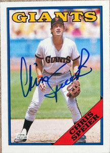 Chris Speier Signed 1988 Topps Tiffany Baseball Card - San Francisco Giants - PastPros