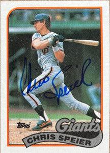 Chris Speier Signed 1989 Topps Baseball Card - San Francisco Giants - PastPros