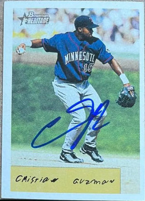 Christian Guzman Signed 2002 Bowman Heritage Baseball Card - Minnesota Twins