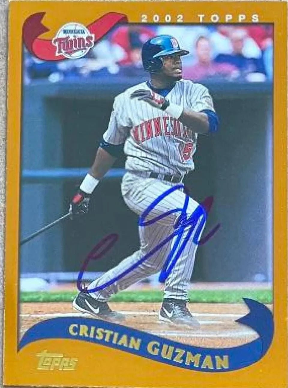 Christian Guzman Signed 2002 Topps Baseball Card - Minnesota Twins