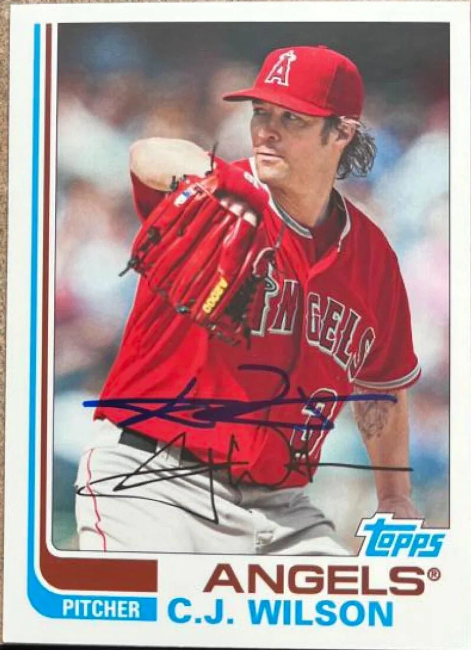 C.J. Wilson Signed 2013 Topps Archives Baseball Card - Los Angeles Angels