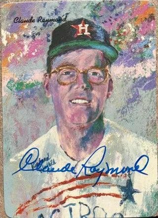 Claude Raymond Signed 1986 Mother's Cookies Baseball Card - Houston Astros