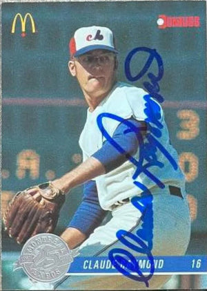 Claude Raymond Signed 1993 Donruss McDonalds Baseball Card - Montreal Expos