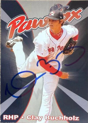 Clay Buchholz Signed 2007 Choice Baseball Card - Pawtucket Red Sox #4