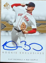 Clay Buchholz Signed 2008 SP Authentic Rookie Exclusives Baseball Card - Boston Red Sox #RE-CB