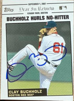 Clay Buchholz Signed 2008 Topps Updates & Highlights - Boston Red Sox #YR151