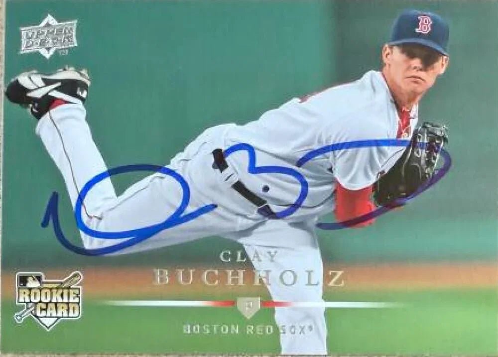 Clay Buchholz Signed 2008 Upper Deck Baseball Card - Boston Red Sox #309