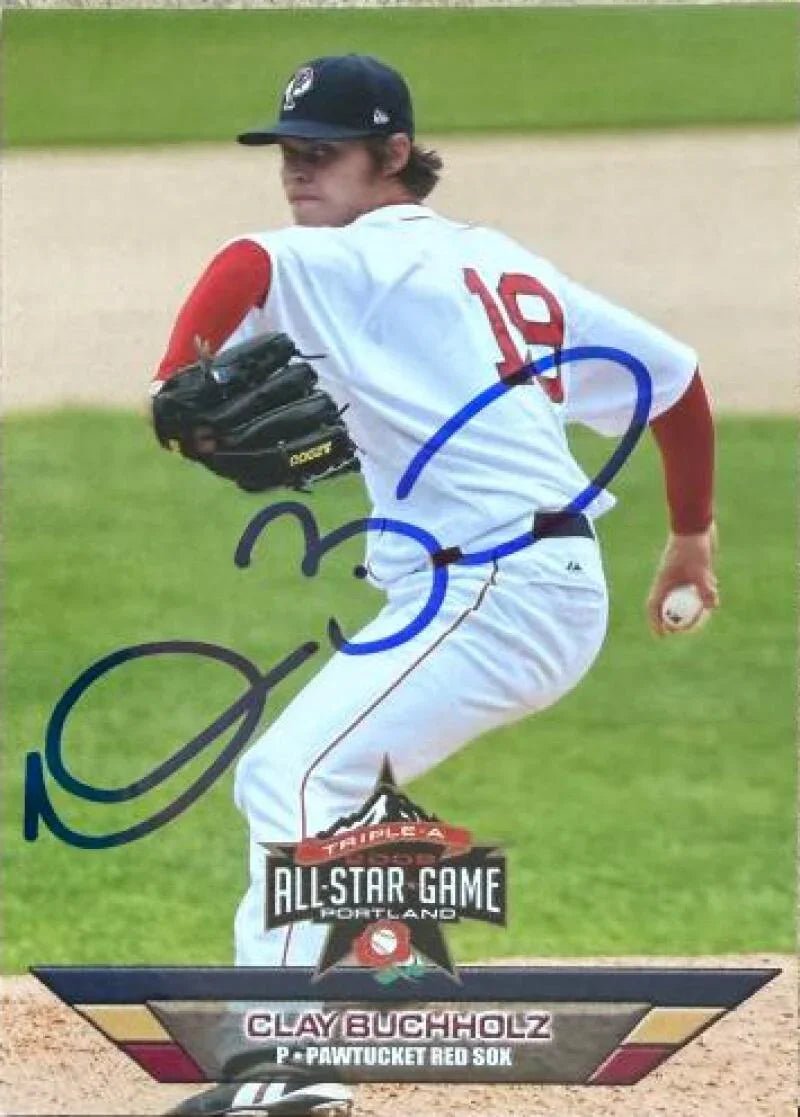 Clay Buchholz Signed 2009 Choice International League All-Stars Baseball Card #06