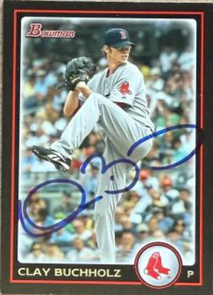 Clay Buchholz Signed 2010 Bowman Baseball Card - Boston Red Sox #126