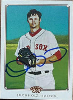 Clay Buchholz Signed 2010 Topps 206 Baseball Card - Boston Red Sox #76