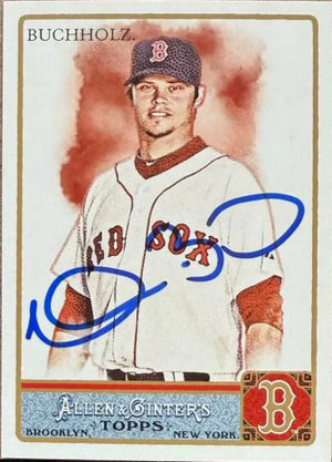 Clay Buchholz Signed 2011 Allen & Ginter Baseball Card - Boston Red Sox #182