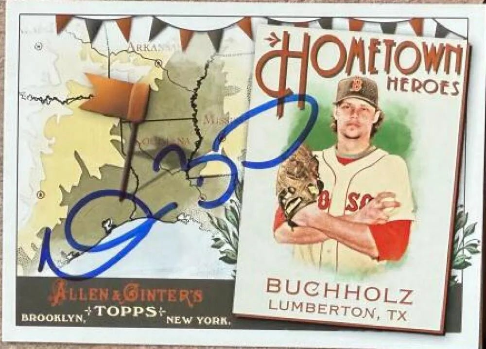 Clay Buchholz Signed 2011 Allen & Ginter Hometown Heroes Baseball Card - Boston Red Sox #HH98