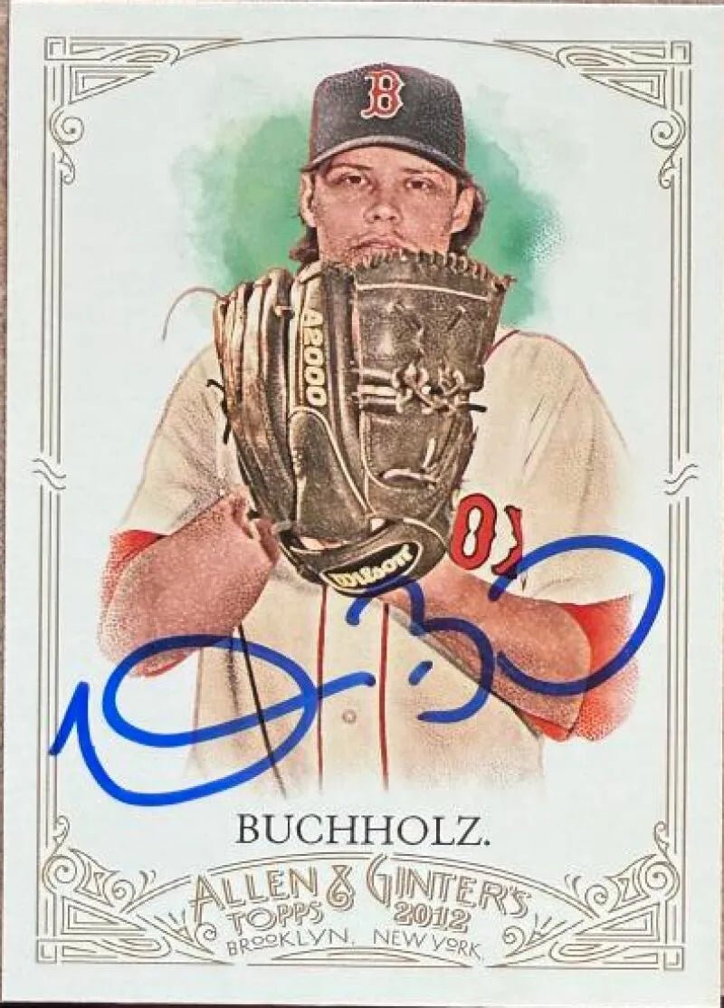 Clay Buchholz Signed 2012 Allen & Ginter Baseball Card - Boston Red Sox #50