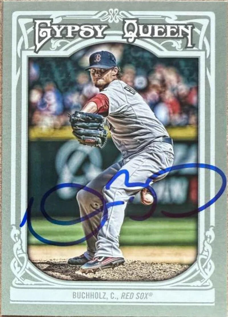 Clay Buchholz Signed 2013 Topps Gypsy Queen Baseball Card - Boston Red Sox #51
