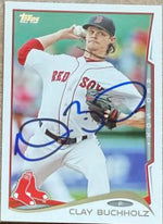 Clay Buchholz Signed 2014 Topps Baseball Card - Boston Red Sox #53