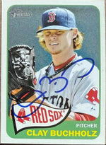 Clay Buchholz Signed 2014 Topps Heritage Baseball Card - Boston Red Sox #213