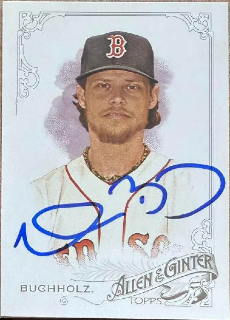 Clay Buchholz Signed 2015 Allen & Ginter Baseball Card - Boston Red Sox #168