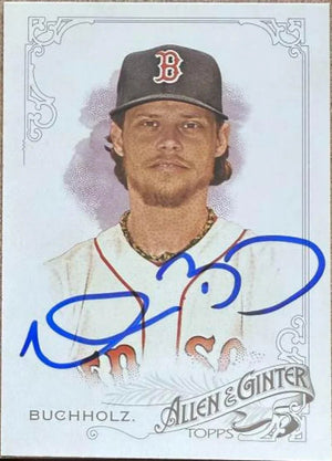 Clay Buchholz Signed 2015 Allen & Ginter Baseball Card - Boston Red Sox #168