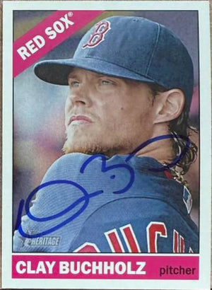 Clay Buchholz Signed 2015 Topps Heritage Baseball Card - Boston Red Sox #98