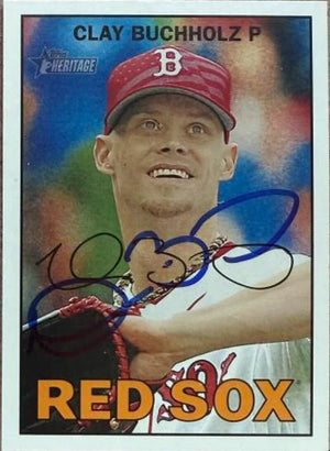 Clay Buchholz Signed 2016 Topps Heritage Baseball Card - Boston Red Sox #414