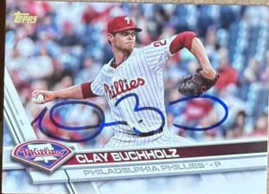 Clay Buchholz Signed 2017 Topps Update Baseball Card - Philadelphia Phillies #US81