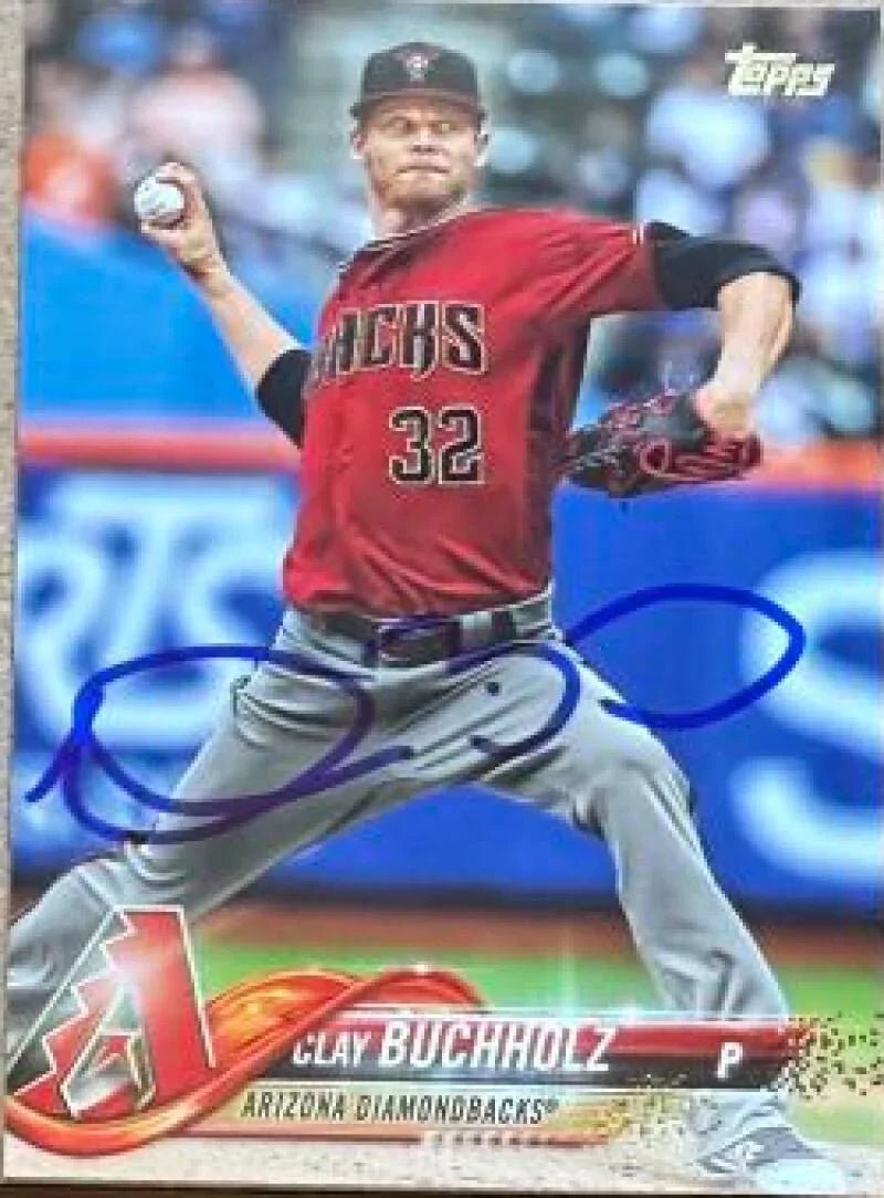 Clay Buchholz Signed 2018 Topps Update Baseball Card - Arizona Diamondbacks #US140