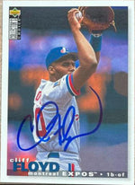 Cliff Floyd Signed 1995 Collector's Choice Baseball Card - Montreal Expos