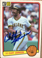 Cliff Johnson Signed 1983 Donruss Baseball Card - Oakland A's