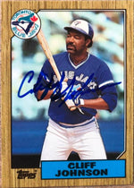 Cliff Johnson Signed 1987 Topps Tiffany Baseball Card - Toronto Blue Jays