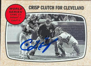 Coco Crisp Signed 2017 Topps Heritage Baseball Card - Cleveland Indians