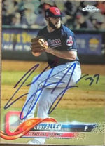 Cody Allen Signed 2018 Topps Chrome Baseball Card - Cleveland Indians