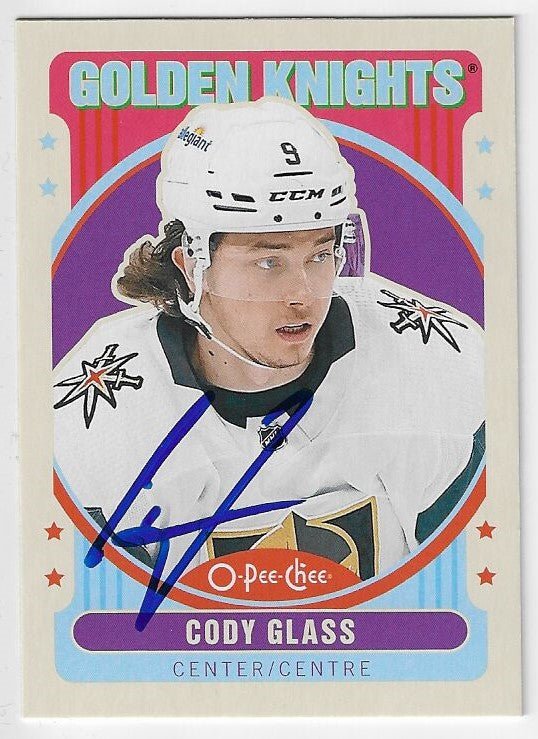 Cody Glass Signed 2021-22 O-Pee-Chee Retro Hockey Card - Las Vegas Golden Knights