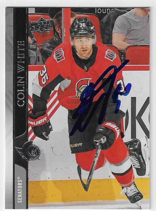 Colin White Signed 2020-21 Upper Deck Hockey Card - Ottawa Senators
