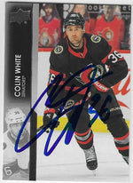 Colin White Signed 2021-22 Upper Deck Hockey Card - Ottawa Senators