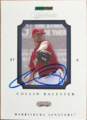 Collin Balester Signed 2007 Tristar Autothentics Baseball Card - Washington Nationals