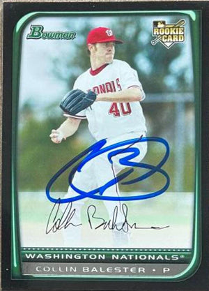 Collin Balester Signed 2008 Bowman Draft Picks & Prospects Baseball Card - Washington Nationals - PastPros