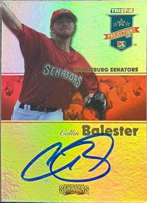 Collin Balester Signed 2008 Tristar Projections Reflectives Baseball Card - Washington Nationals