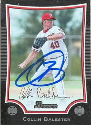 Collin Balester Signed 2009 Bowman Baseball Card - Washington Nationals - PastPros