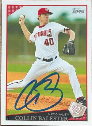 Collin Balester Signed 2009 Topps Baseball Card - Washington Nationals