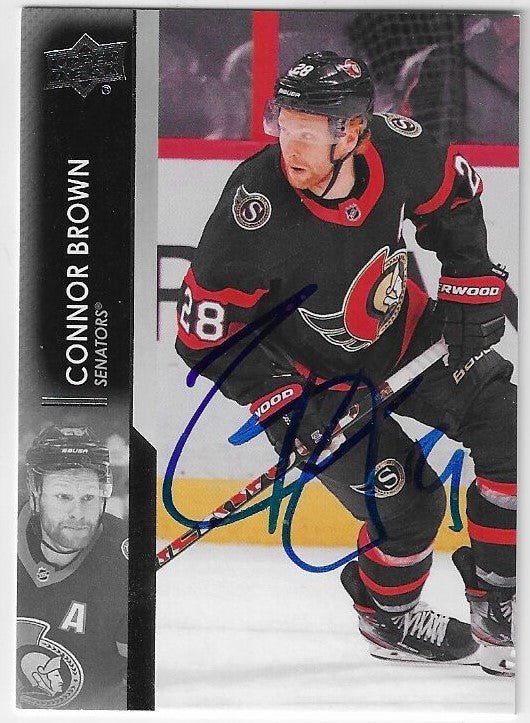 Connor Brown Signed 2021-22 Upper Deck Hockey Card - Ottawa Senators